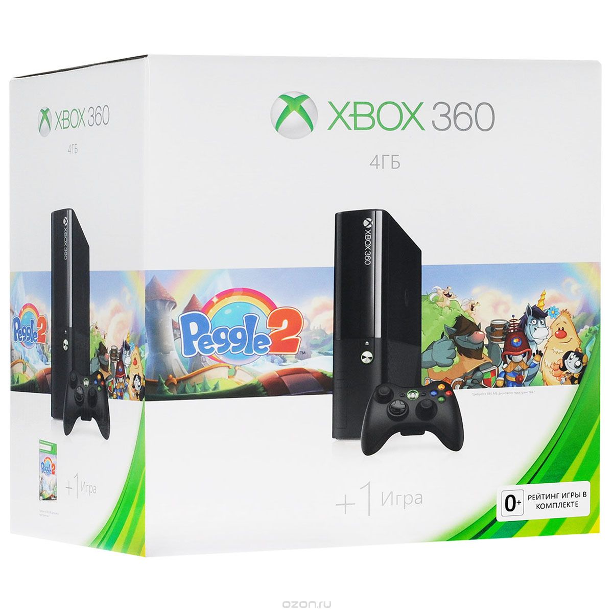 Купить Игровая приставка Microsoft Xbox 360 E (4 ГБ) + «Peggle 2» + Xbox LIVE Gold (1 месяц) + Forza Horizon 2 в подарок