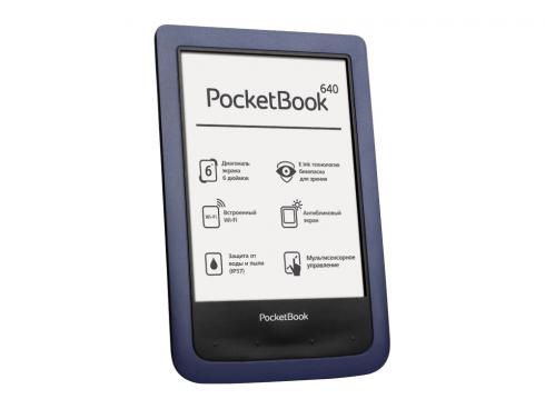Купить Электронная книга PocketBook 640 6" E-Ink Dark Blue синий PB640-B-RU