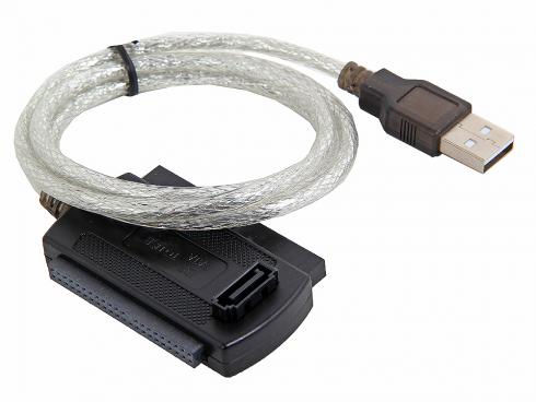Купить Адаптер-переходник VCOM Telecom USB2.0 — SATA/IDE 2.5"/3.5" VUS7056 внешний БП