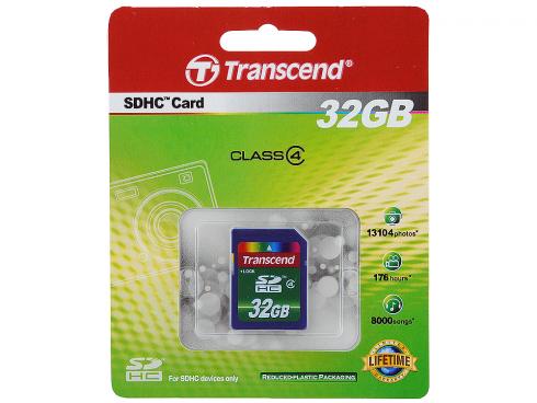 Купить Карта памяти SDHC 32Gb Class 4 Transcend TS32GSDHC4