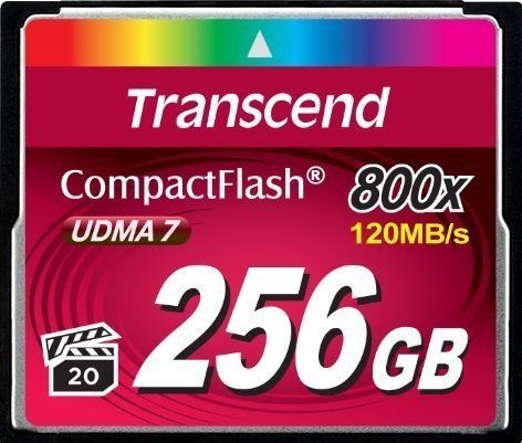 Купить Transcend 256GB Compact Flash Card 800X (TS256GCF800) (черный)