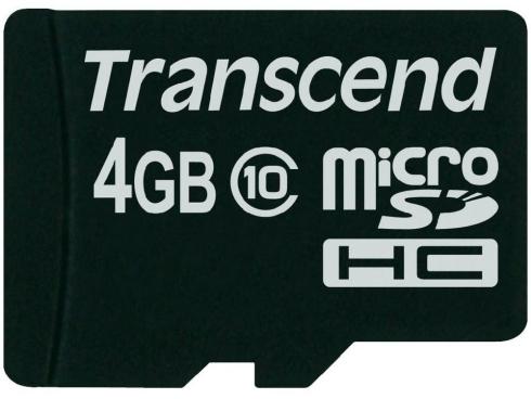Купить Карта памяти Micro SDHC 4Gb Class 10 Transcend TS4GUSDC10