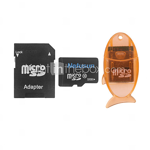 Купить natusun класс 32gb MicroSDHC карты 10 памяти TF с кард карта USB и SDHC адаптер сд
