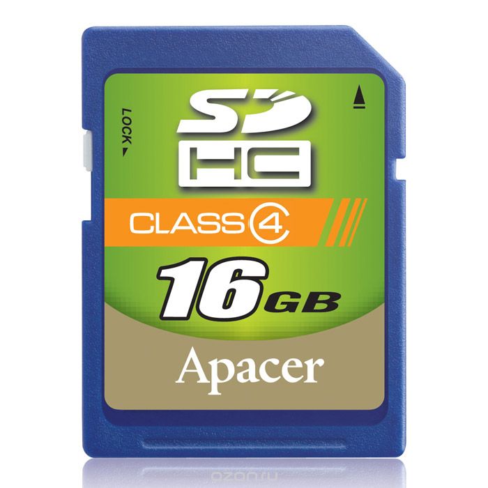 Купить Apacer SDHC Class 4 16GB (AP16GSDHC4-R)